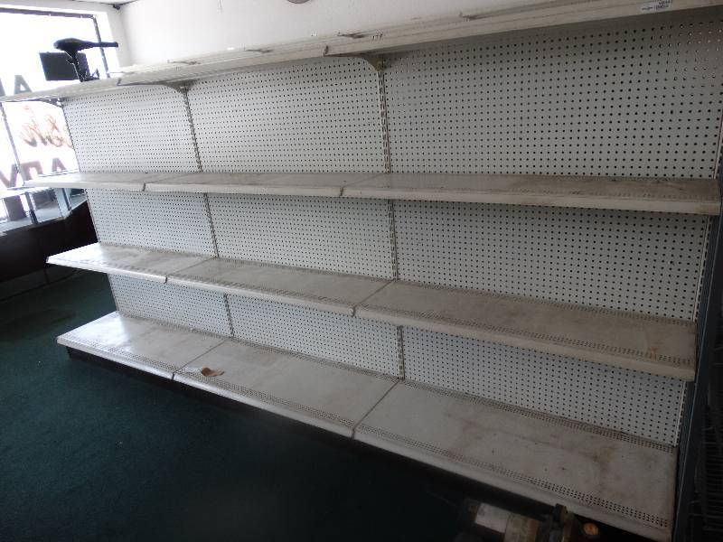 lot 5934 image: Metal stocking shelf. Rack not included