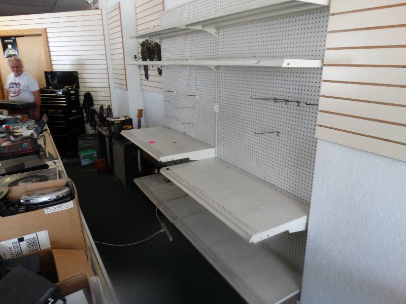 lot 5938 image: Metal stocking shelf no contents