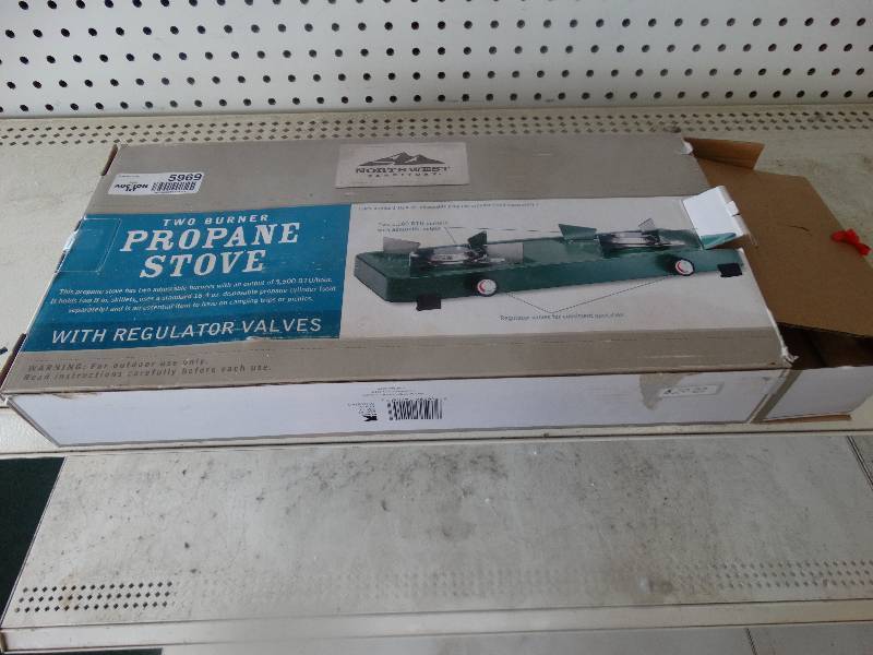 lot 5969 image: Northwest territory 2 burner propane stove