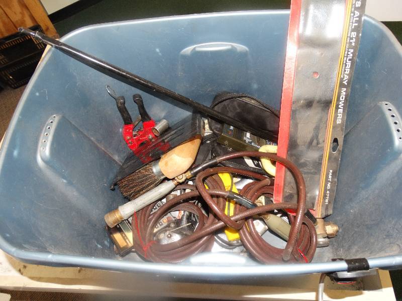 lot 5973 image: Power nailer, impact, mower blade, & misc
