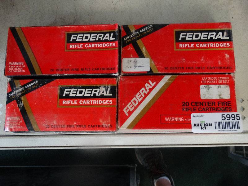 lot 5995 image: 4 boxes of 30-30 bullets