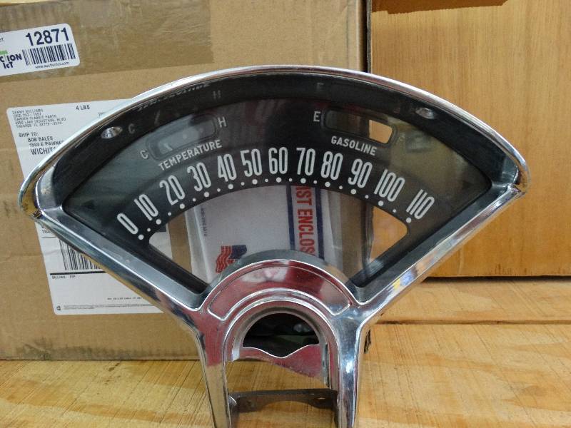 lot 12871 image: 1955 Chevy speedometer bezel