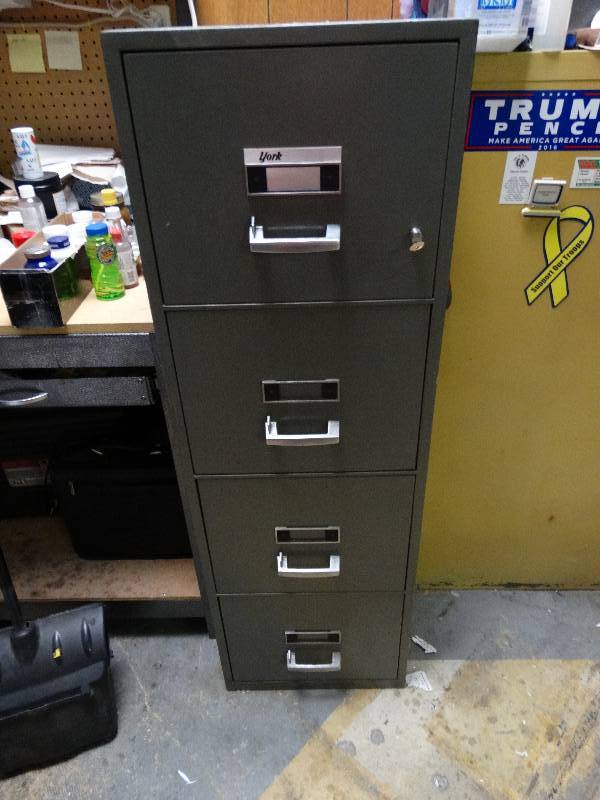 lot 12879 image: York fireproof file cabinet