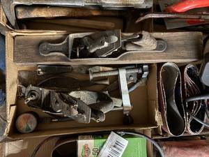 lot 1346 image: ANTIQUE WOOD PLANES AND MISC TOOLS..................R3