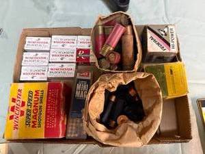 lot 1123 image: .22 AMMO - 7 BOXES WINCHESTER, 1 BOX REMINGTON, 12 GA SHOT SHELLS