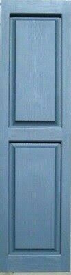 lot 8237 image: Midnight Blue Plastic Shutters, one pair, functional damage