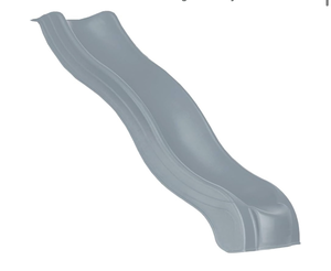 lot 7701 image: Gorilla Playsets 8 Plastic Alpine Slide Swing Set Attachment for 4 Foot Deck Heights- Gray - Retail $0