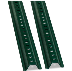 lot 7706 image: SmartSign - K-153-8M-2 U-Channel Sign Post, Medium Weight  8 Tall Baked Enamel Steel Post - Pack of 2 95in - Retail $0