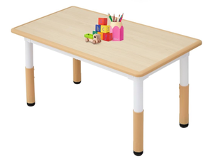 lot 7713 image: FUNLIO 23.6in47.2in Adjustable Kids Table 3-Level Height for Ages 3-8, Easy to Wipe Arts & Crafts Toddler Table for ClassroomsDaycaresHomesTop only - Retail $0