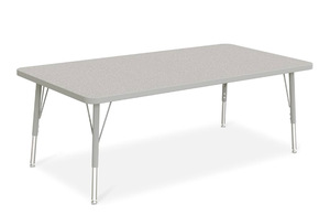 lot 7716 image: Tabletop (legs sold separately) Jonti-Craft Berries 6408JCE000 Rectangle Activity Table - 30 X 60, E-Height - Freckled GrayGrayGray - Retail $0