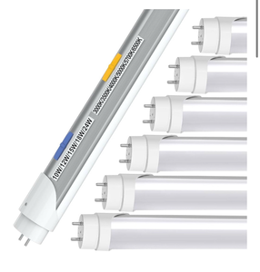lot 7734 image: ETL Listed T8 LED Tube Light Bulbs 4 Foot, 5 Power(10W-24W)& 6CCT(3000K-6500K) Seletable, Plug & Play or Ballast Bypass,T8T12 Fluorescent Tube Replacement 4ft, Type AB DLC (White-6Pack) - Retail $66