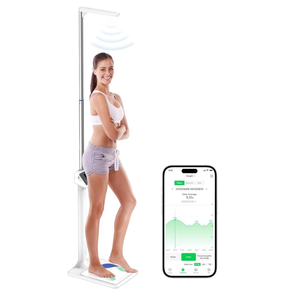 lot 7768 image: arboleaf Digital Physician Scale, Ultrasonic Height and Weight Scale, Smart Body Composition Analyzer for Gym and Home, 11-485lb, 6ft.4.8in, Body Fat Measurement, Weight, Height, BMI - Retail $209