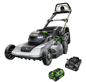 lot 7784 image: EGO POWER Electric Lawn Mower, Self-Propelled Cordless, Includes 56V 6.0Ah Battery And 320W Charger - LM2114SP - Retail $0