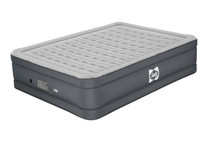 lot 7796 image: Sealy AlwayzAire Tough Guard 18 Airbed - Queen - Built-in Dual Pump, Inflatable Matress, Wave Beam Construction, Antimicrobial Treatment - Retail $0