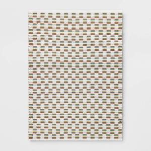 lot 4909 image: Room Essentials 4Ft x 5.6Ft Checkered Chindi Handwoven Area Rug. - Retail $35