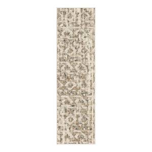 lot 4925 image: Threshold 2Ft x 7Ft Eliot Geo Runner Rug TanBeigeGray - Traditional Geometric Indoor Low Pile Woven Polyester. - Retail $60