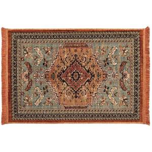 lot 4991 image: Threshold Floral Woven Rug, RustGreen, 2Ft x 3Ft. - Retail $35