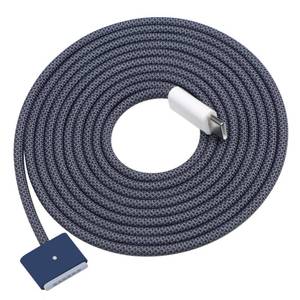 lot 20003 image: DERLULU USB-C to Magnetic 3 Fast Charging Cable (2 m6.6 ft), Compatible with MacBook Air (1513 M4 2025, M3 2024, 15 M2 2023, 13 M2 2022), MacBook Pro (1614 202420232021), Midnight Blue - Retail $30