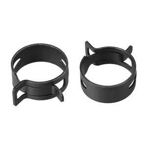 lot 20011 image: uxcell Steel Band Clamp 32mm Inner Dia Fit 34.5-36mm OD Hose Spring Band Type Action Fuel Line Silicone Tube Clip Clamp Black 10Pcs - Retail $15
