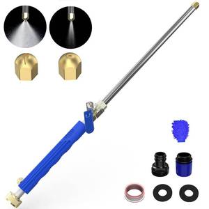 lot 20014 image: LAANPOLE Jet Nozzle for Garden Hose, 2-In-1 High Pressure Wand with 2 Different Nozzles and Quick Connectors - Retail $4,121