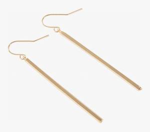 lot 20024 image: Minimalist Gold Bar Drop Earrings - Retail $15