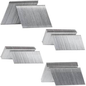 lot 20040 image: SITLDY 16 Gauge Angled Finish Nails, 20-Degree, 2000-Pack (2-12, 2, 1-12, 1-14 500 Per Sizes), Galvanized Assorted Size Project Pack, for Pneumatic, Electric Angled Finish Nailer - Retail $32