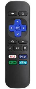lot 20046 image: SINGLE Replacement Remote Control for Roku Express, for Roku Premiere, for Roku Box, for Roku Player, for Roku 1 2 3 4 -��NOT for Stick or TV�� - Retail $10