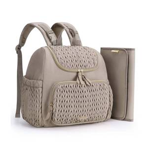 lot 20454 image: mommore Diaper Bag Small Diaper Backpack Stylish Baby Backpacks Travel Mini Maternity Bags with Insulated Pockets, Changing Pad, Stroller Straps - Retail $45