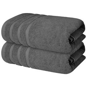 lot 20480 image: Infinitee Xclusives 100% Cotton Luxury Bath Towels Set of 2 (27x54 Inches) (Shadow Grey, Bath Towels - Pack 2) - Retail $29