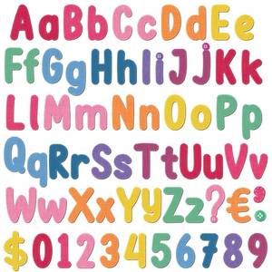 lot 20491 image: Mooliwe 134 Pcs 5 Inch Bulletin Board Letters for Classroom Alphabet Numbers Combo Set Cutouts Letter for Bulletin Board Display Chalkboard School Decor (Colorful) - Retail $10