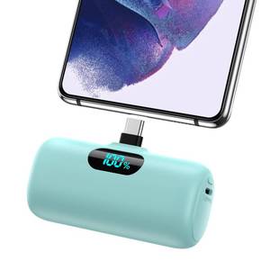 lot 20500 image: Mini Portable Charger 5000mAh Power Bank,15W PD USB C Cell Phone Portable Power, LCD Display Battery Pack Compatible With iPhone 1515 Plus15 Pro15 Pro MaxAndroidSamsungMotoLG (Type-C Only) - Retail $18