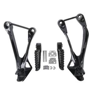 lot 17629 image: Motorcycle Rear Passenger Foot Pegs Bracket Compatible with Kawasaki Ninja ZX6R 2005-2008, ZX636 2005-2006 (Black) - Retail $33