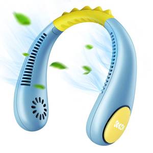 lot 17634 image: Kids Neck Fan, Portable Bladeless Fans for Kid 4-14Y Girls & Boys, 2600mAh USB Personal Mini Cooling Fan for TravelCampingStudy, 4 Speeds, Lightweight, Compact, Perfect Summer Gifts for Kids - Retail $27
