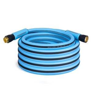lot 17652 image: HZGREEN Garden Hose 58 x25FT, Heavy Duty 450B.P Water Hose Lawn & Garden Watering Equipment 34 Solid Brass Fittings - Retail $1,464