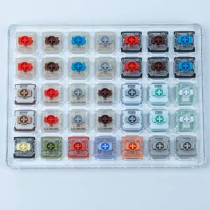 lot 18024 image: GATERON Low Profile Keyboard Switches Series, Jade Pro Chocolate Banana Grey Heron Switches Compatible for Low Profile Gaming Keyboard - Retail $19
