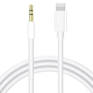 lot 18083 image: Fonestuff Apple MFi Certified Aux Cord iPhone Lightning to 3.5 mm Headphone Jack Adapter Male Aux Stereo Audio Cable for Car Speaker Compatible for iPhone 14131211XSXRX87,3.3ft White - Retail $8