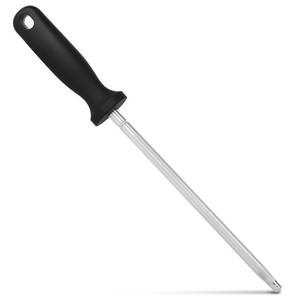 lot 18088 image: Wgsajlo 12 Inches Knife Sharpening Steel Rod, High Carbon Steel Honing Rod with 9 Inches Sharpening Steel and Ergonomic PP Handle, Premium Kitchen Knife Sharpener for Chefs and Home Cooks Use - Retail $6