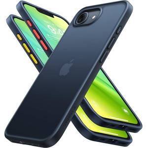 lot 18478 image: TORRAS Guardian Shockproof for iPhone 16e Case 2025, Military Grade Test Protection 16e Phone Case Slim Thin Durable DIY Buttons Anti Scratch Translucent Matte Hard Back Case for 16e Case 6.1, Black - Retail $16