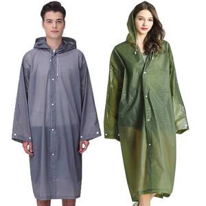 lot 18494 image: Rain Ponchos Raincoats for Adults Women Men, Reusable 2 Pack Rain Jacket Coats with Hood for Family Disney Camping Hiking(1 Green1 Gray) - Retail $10