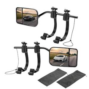 lot 19136 image: Universal Clip on Towing Mirrors Extensions for Towing, 360 Degree Adjustable Rotation Side Mirror Extenders for Towing, Convex Rearview Mirror, Tow Mirrors for Car Truck Trailer RV SUV, 2 Pack - Retail $45