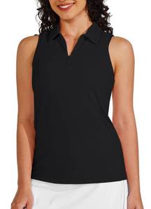 lot 12354 image: Willit Womens Sleeveless Golf Shirts Tennis Tank Tops Athletic Collar Polo UPF 50 Quick Dry Black M - Retail $1,922