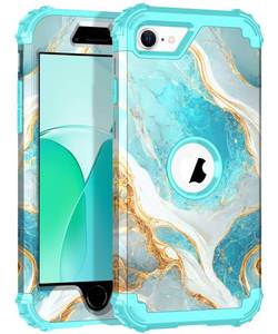 lot 12364 image: Hocase for iPhone SE 20222020 Case, Heavy Duty Shockproof Protection Hard PlasticSilicone Rubber Hybrid Protective Case for iPhone SE 3rd2nd Generation (4.7) - Teal - Retail $16