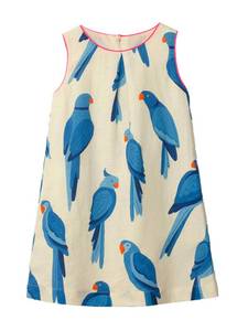 lot 12373 image: Girls Summer Sleeveless Cotton Casual Tank Top White Blue Birds Print Jumper Skirt Sundress Size 8 -