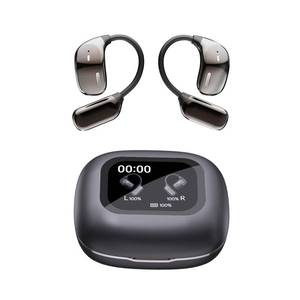lot 12381 image: AI Translation Earbuds Real Time 144 Languages, LCD Touch Screen Open Ear Wireless Bluetooth Translator Earbuds, Audifonos Traductores Ingl�s Espa�ol, with APP Translating Device - Retail $50