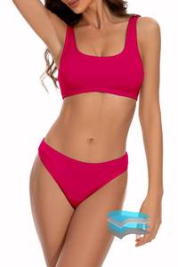 lot 12403 image: Beautikini Period Swimwear for Teens Two Piece Leakproof Menstrual Bikini Swimsuit Sporty Bathing Suit for Girls Women Pink XXS - Retail $30