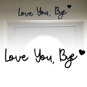lot 12412 image: Love You Bye Sign Above Door Rustic Wood Over Door Home Decor Boho wall decor For Wall Art living Room Bedroom �� Gifts for Lover & Family - Retail $10