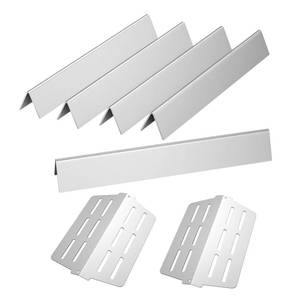 lot 15125 image: SHINESTAR Flavorizer Bars and Heat Deflectors for Weber Genesis 300 Series with Front Control Knob, Including Genesis ES 310, ES 320, ES 330, Stainless Steel Parts for Weber 7620, 7622, 7-Pack - Retail $22