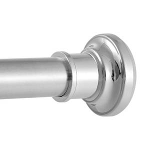 lot 15132 image: Tension Curtain Rod, Extra Long Outdoor Curtain Rod 43-100 Inch Adjustable, 1.1 Inch Diameter Thick Heavy Duty Silver Shower Curtain Rod, Stainless Steel Shower Rod for Bathroom No Drilling, No Rust - Retail $24