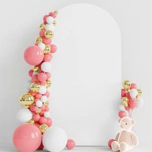 lot 15142 image: Wokceer 7.2FT Wedding Arch Backdrop Cover Spandex Fitted White Wedding Arch Covers Round Top Chiara Arches Backdrop Cover for Birthday Party Ceremony Banquet Decoration - Retail $25