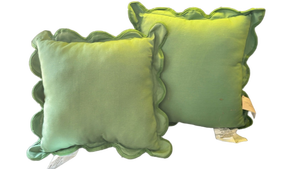 lot 15146 image: Mint Green Scalloped Decorative Pillows (2ct)&nbsp